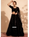 Fine Black Net Lehenga Choli