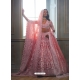 Pink Heavy Embroidered Butterfly Net Designer Lehenga Choli