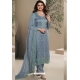 Grey Classic Dola Silk Designer Salwar Suit