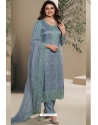 Grey Classic Dola Silk Designer Salwar Suit