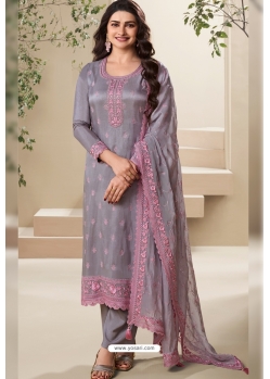 Lavender Classic Dola Silk Designer Salwar Suit