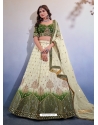 Green And Off White Wedding Wear Special Premium Lehenga Choli