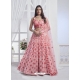 Sequence Worked Premium Net Lehenga Choli In Peach