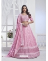 Pink Sequence Embroidered Worked Pure Chiffon Lehenga Choli