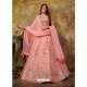 Pink Premium Georgette Sequins And Embroidered Lehenga Choli