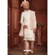 Embroidered And Hand Worked Wedding Sherwani In Peach