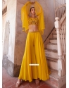 Georgette Salwar Suit In Yellow