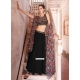 Black Georgette Readymade Salwar Suit With Embroidered And Mirror Work