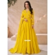 Silk Gown In Mustard