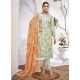 Sea Green Digital Print Work Cotton Salwar Suit