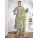 Grey Cotton Salwar Suit With Digital Print Work