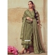 Green Muslin Salwar Suit With Digital Print Work