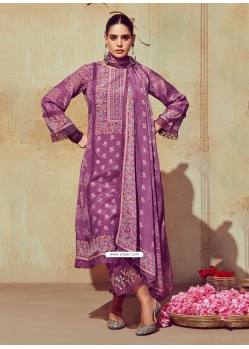 Muslin Salwar Suit In Pink