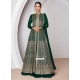 Embroidered Work Georgette Lehenga Suit In Green