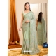 Green Georgette Sequins Embroidered Saree