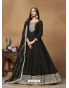 Black Embroidered Silk Salwar Suit