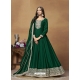 Green Party Wear Embroidered Silk Salwar Suit