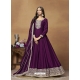 Purple Art Silk Embroidered Salwar Suit