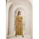 Mustard Viscose Chinon Sharara Palazzo Suit