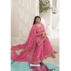 Pink Viscose Chinon Sharara Palazzo Suit