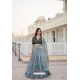 Sky Blue Embroidered And Printed Lehenga Choli