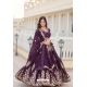 Purple Embroidered Faux Georgette Lehenga Choli