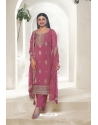 Pink Organza Embroidered Designer Suit