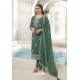 Green Organza Embroidered Designer Suit