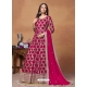 Pink Dola Jacquard Party Wear Long Gown With Dupatta