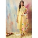 Yellow Embroidered Readymade Straight Suit