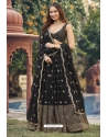 Black Georgette Embroidered Lehenga Choli