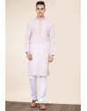 Baby Pink Heavy Cotton Digital Printed Kurta Pajama