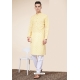 Stylish Heavy Cotton Digital Printed Kurta Pajama In Yellow