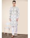 Cream Heavy Cotton Digital Printed Kurta Pajama