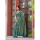 Green Soft Weaving Zari Floral Printed Saree