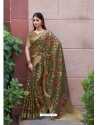 Multi Colour Soft Weaving Zari Floral Printed Saree