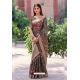 Grey Soft Weaving Zari Floral Printed Saree