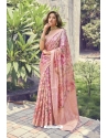 Pink Soft Weaving Zari Digital Printed Saree