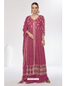 Pink Premium Chinnon Designer Anarkali Suit