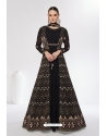 Black Premium Chinnon Designer Anarkali Suit