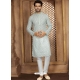 Light Grey Poly Cotton Digital Printed Mens Kurta Pajama