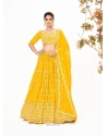 Perfect Designer Heavy Georgette Lehenga Choli In Yellow