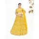 Trendy Yellow Heavy Georgette Lehenga Choli