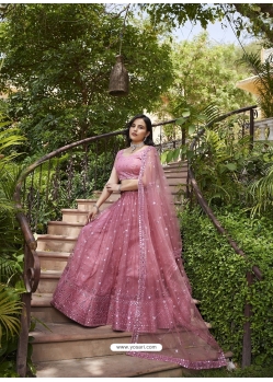 Pink Designer Heavy Net Lehenga Choli