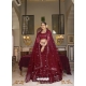 Maroon Designer Heavy Net Lehenga Choli