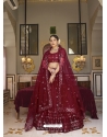 Maroon Designer Heavy Net Lehenga Choli