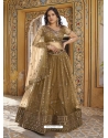 Brown Net Heavy Designer Lehenga Choli