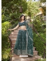 Green Net Heavy Designer Lehenga Choli