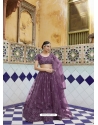 Mauve Net Heavy Designer Lehenga Choli