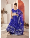 Royal Blue Blue Net Heavy Designer Lehenga Choli